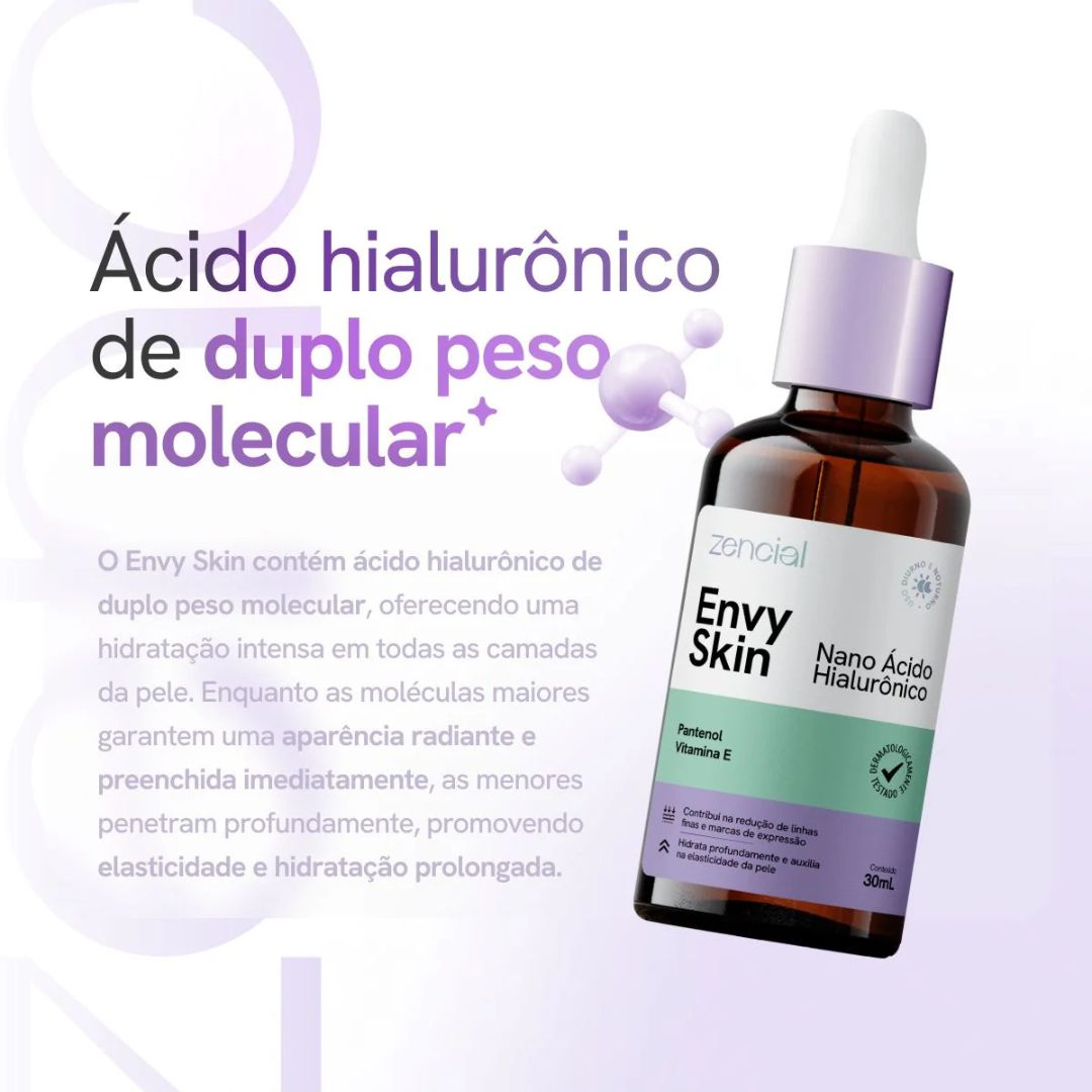 Sérum Facial Nano Ácido Hialurônico Ant Idade Envy Skin Todo Tipo De Pele Dia/noite