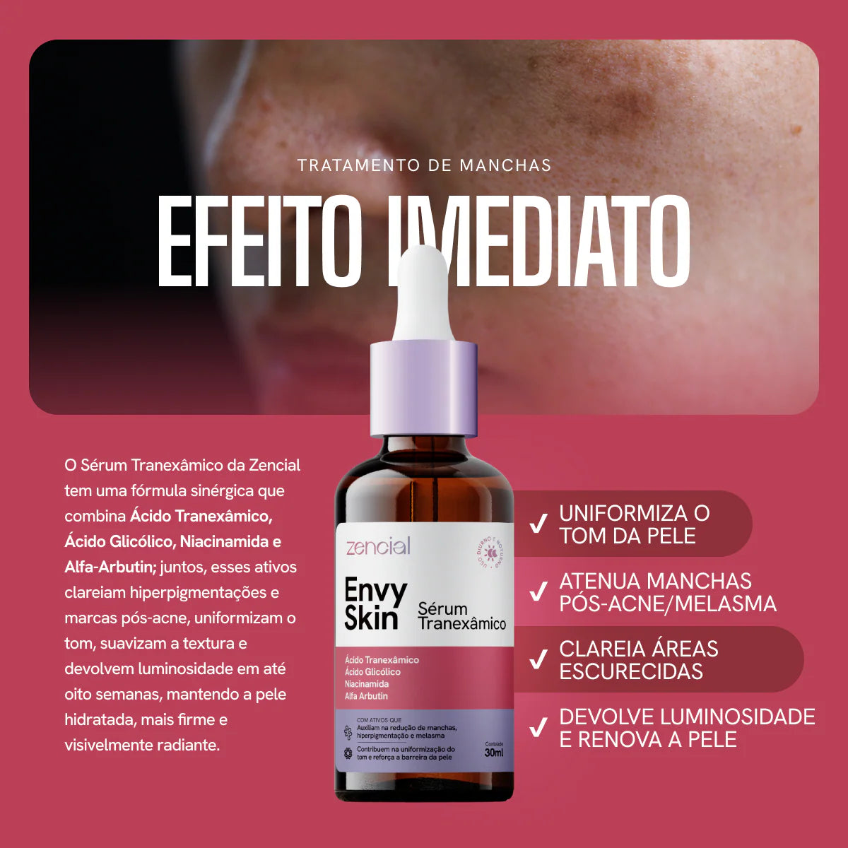 Sérum Clareador Anti-manchas Envy Skin Ácido Original