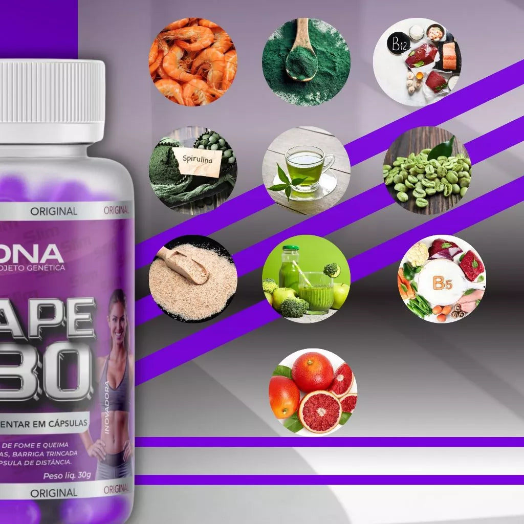 Shape 30 – Suplemento Alimentar para emagrecimento Apoio Nutricional Diário ( Inibidor de Fome )