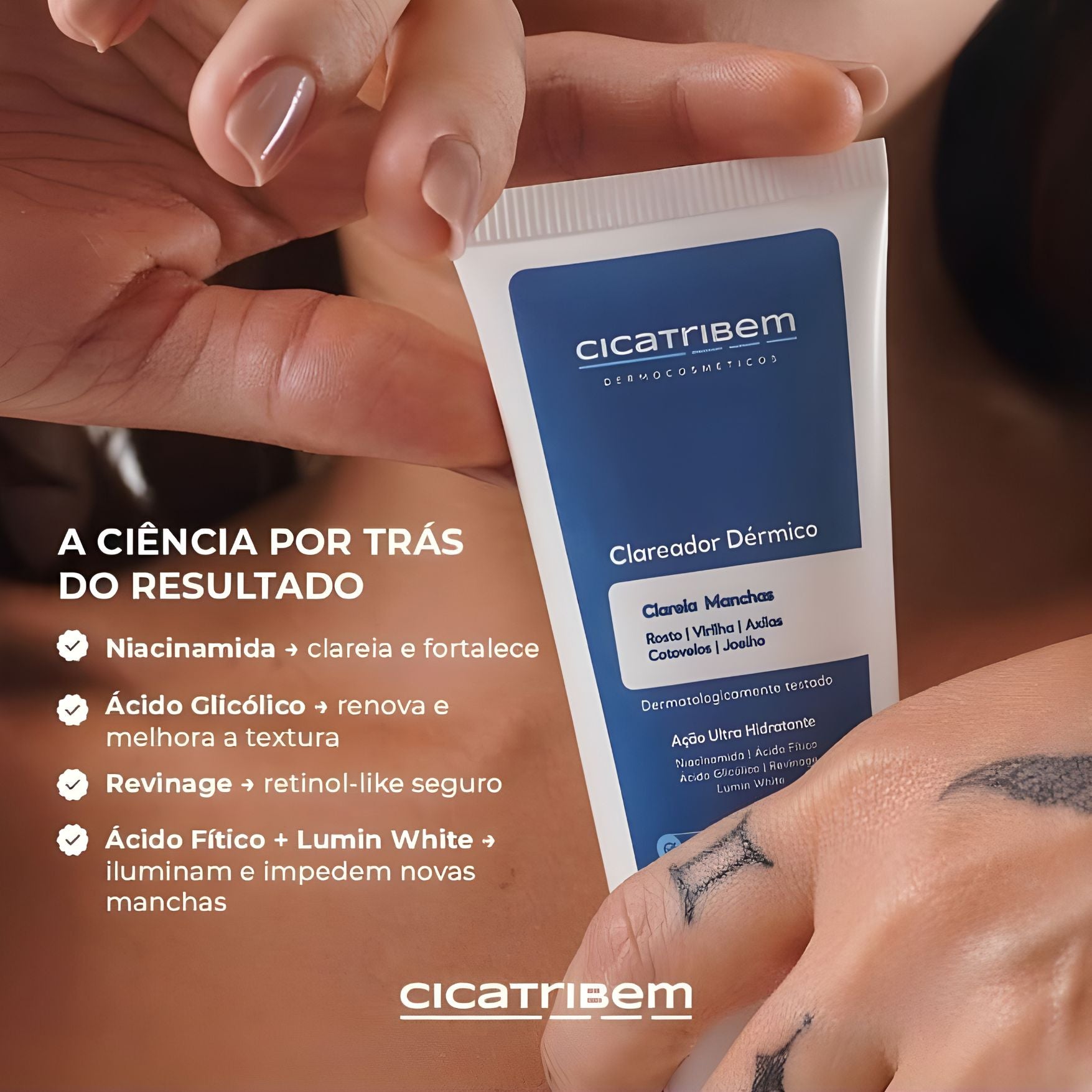 Clareador Melasma Virilha e Axilas 60g - Cicatribem Original