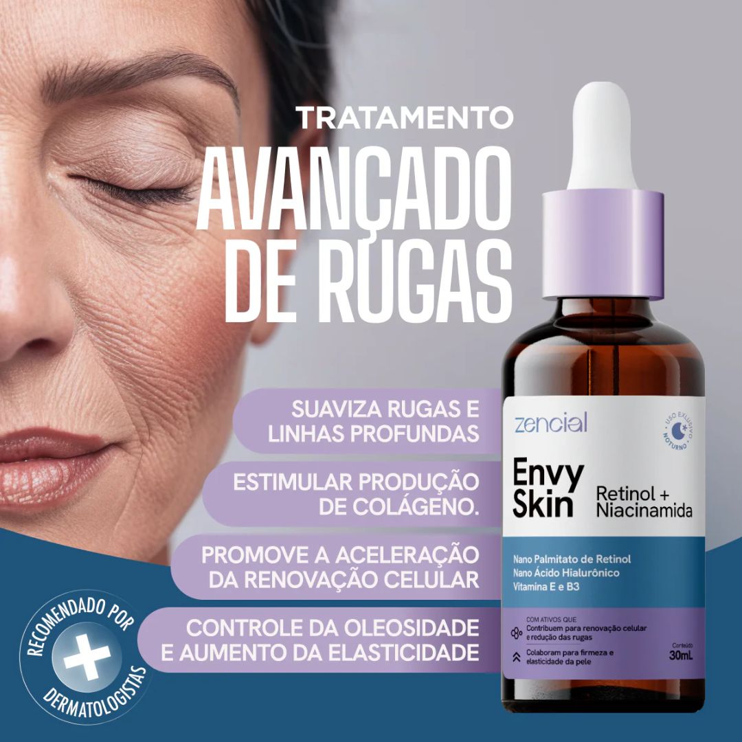 Estimulador Sérum Facial Retinol + Niacinamida Zencial Anti-idade Rugas