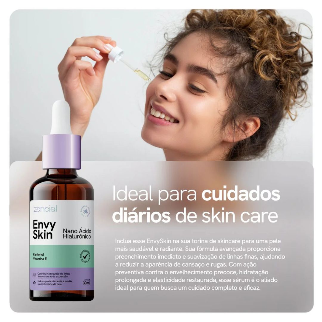 Sérum Facial Nano Ácido Hialurônico Ant Idade Envy Skin Todo Tipo De Pele Dia/noite