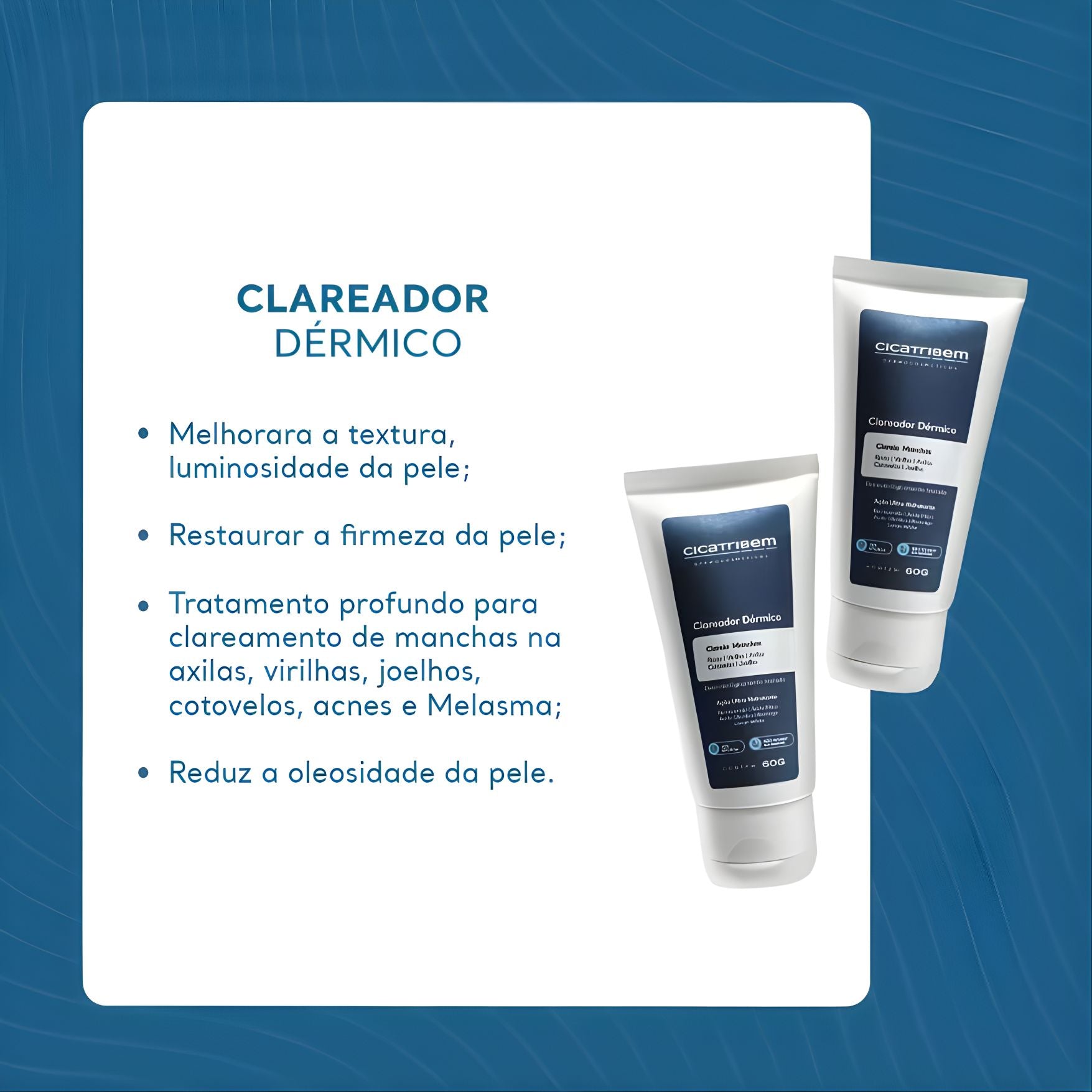 Clareador Melasma Virilha e Axilas 60g - Cicatribem Original