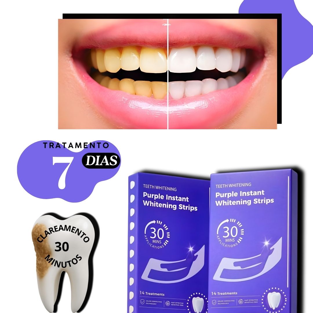 Tiras Para Tons Irregulares Amarelados  V-34 Para Clareamento dental, Lumisorris Original, 7 Dias